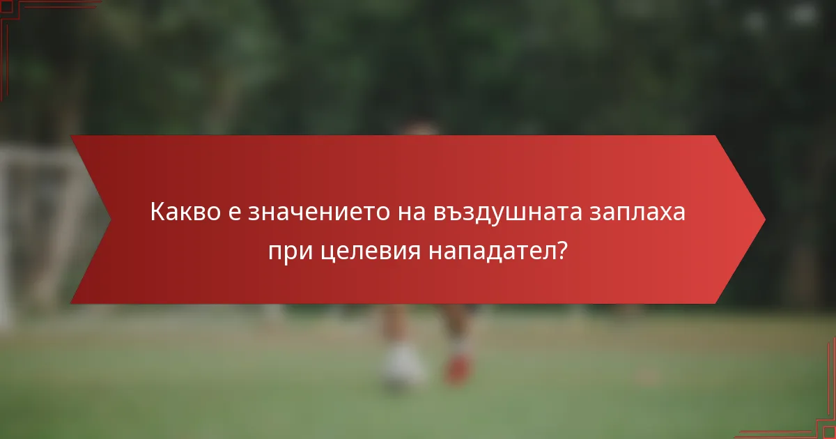 Какво е значението на въздушната заплаха при целевия нападател?